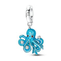Blue Octopus Dangle Charm