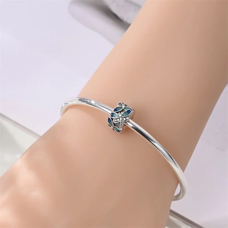 Blue & Turquoise Dragonfly Clip Charm