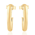 14k Yellow Gold 3mm Small Women's Hoop Earrings .5"  Tall 1 grams