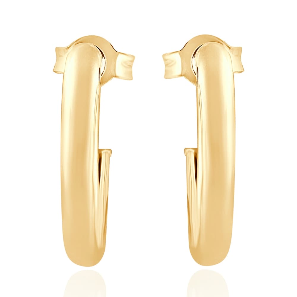 14k Yellow Gold 3mm Small Women's Hoop Earrings .5"  Tall 1 grams