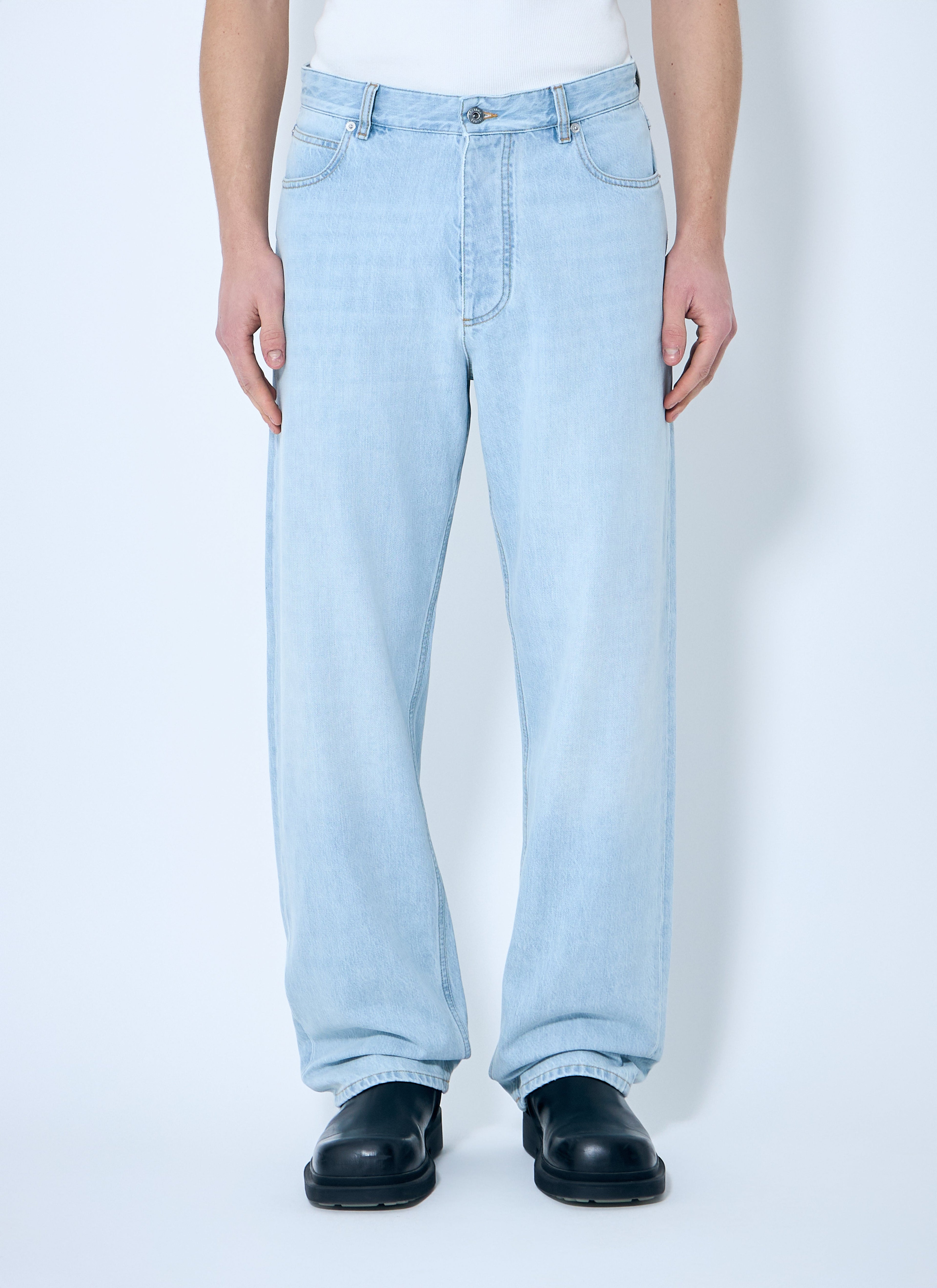 Bottega Veneta Men Extra Bleached Wide Leg Jeans
