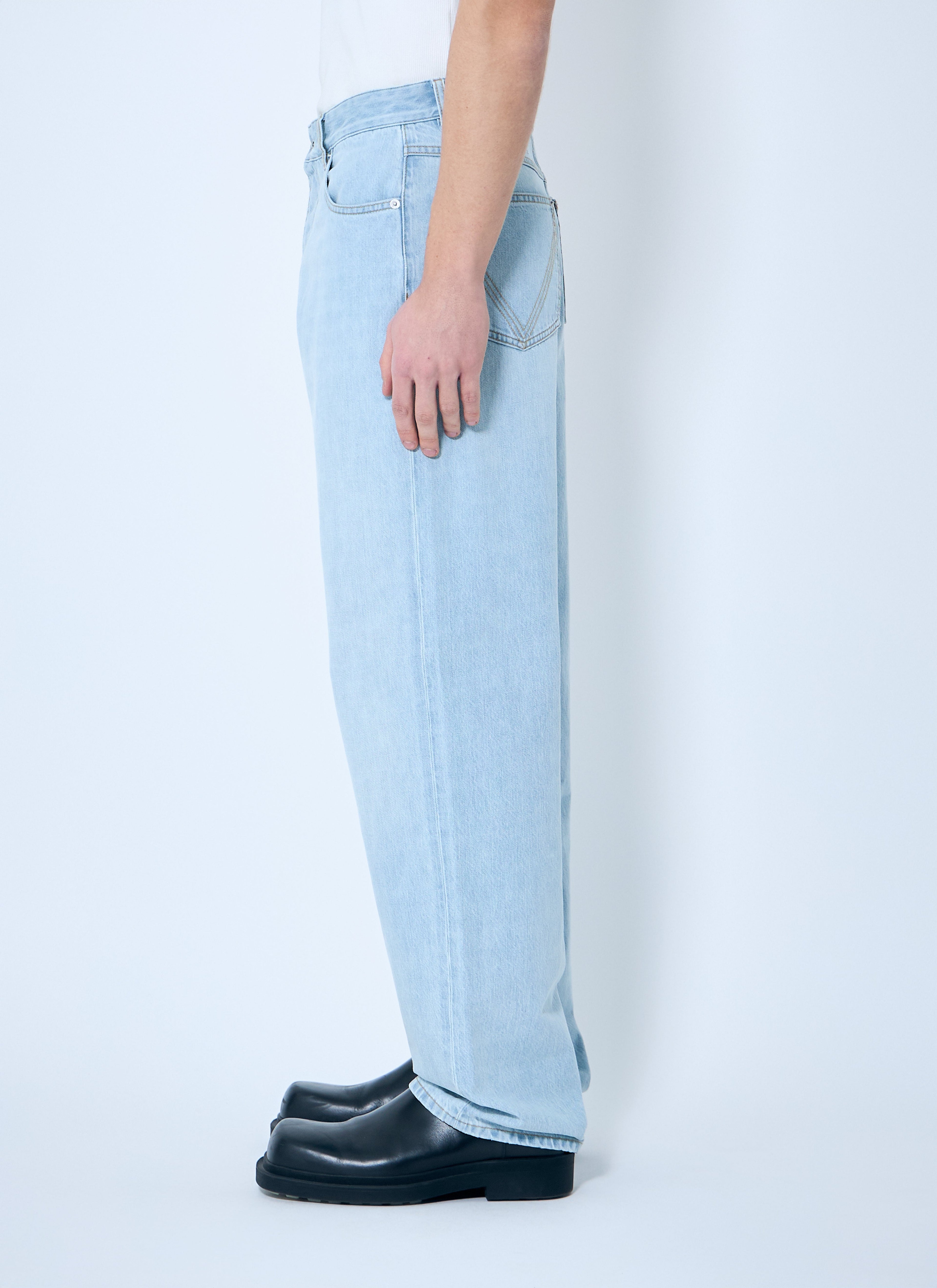Bottega Veneta Men Extra Bleached Wide Leg Jeans