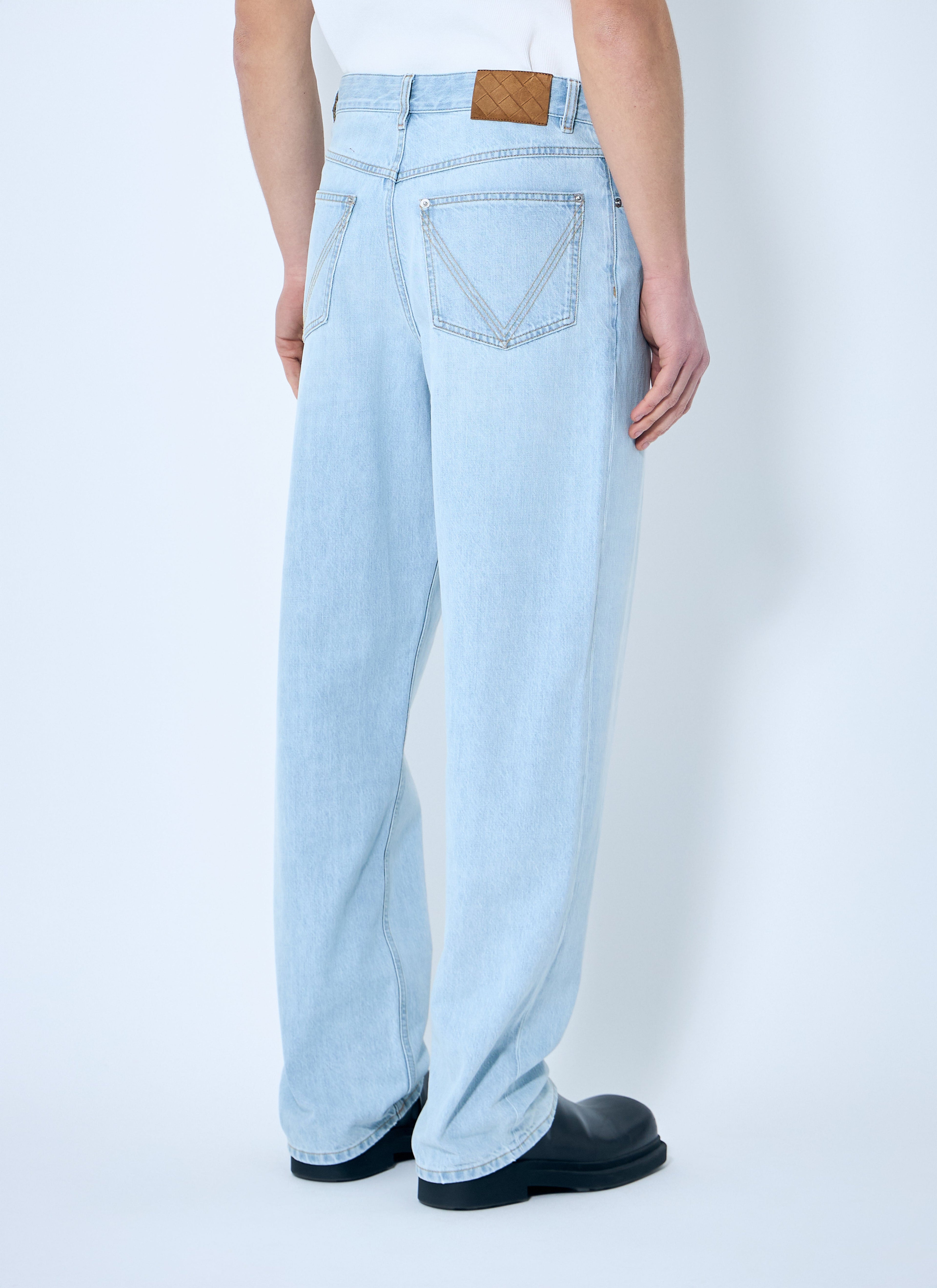 Bottega Veneta Men Extra Bleached Wide Leg Jeans