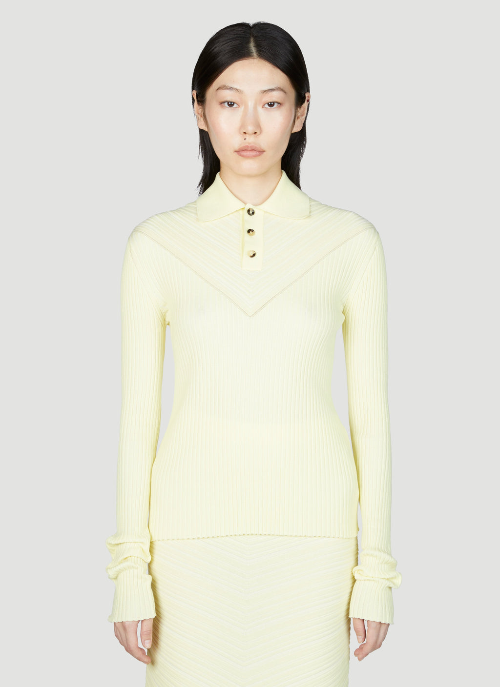 Bottega Veneta Women Long Sleeve Rib Top