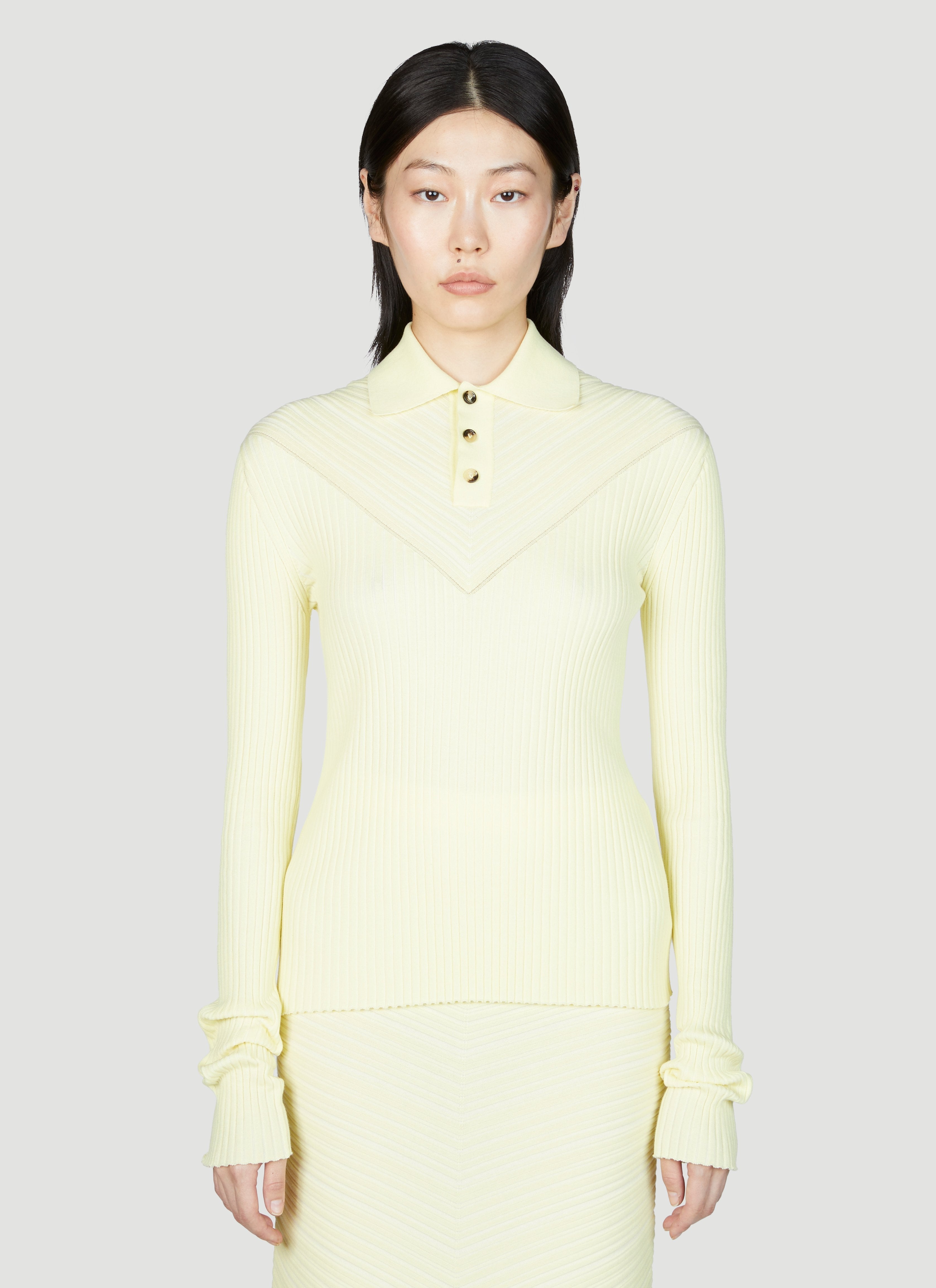 Bottega Veneta Women Long Sleeve Rib Top