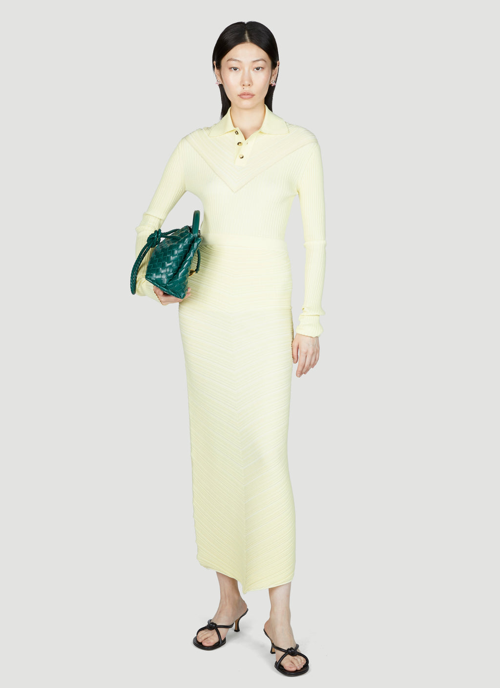 Bottega Veneta Women Long Sleeve Rib Top