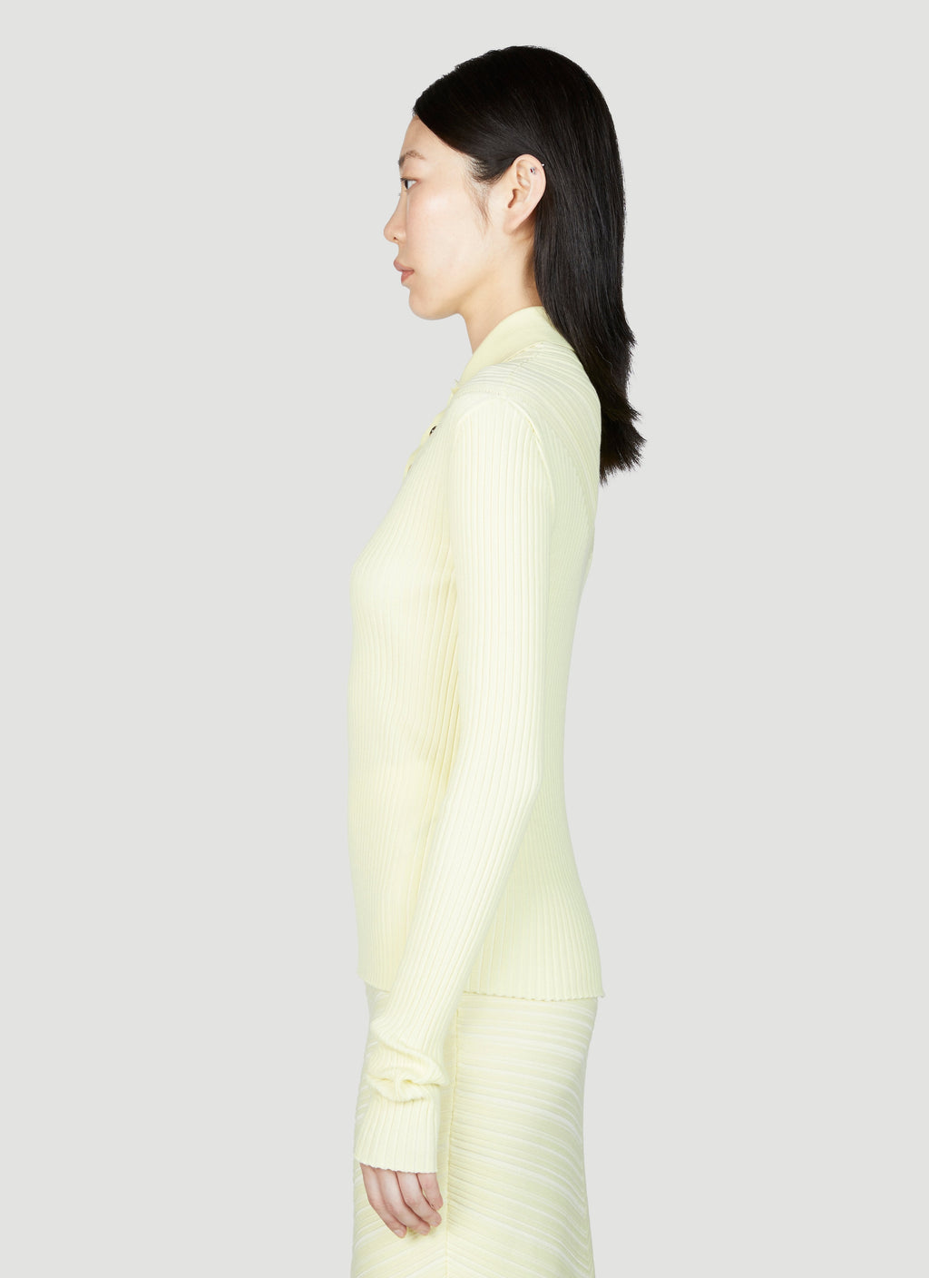 Bottega Veneta Women Long Sleeve Rib Top