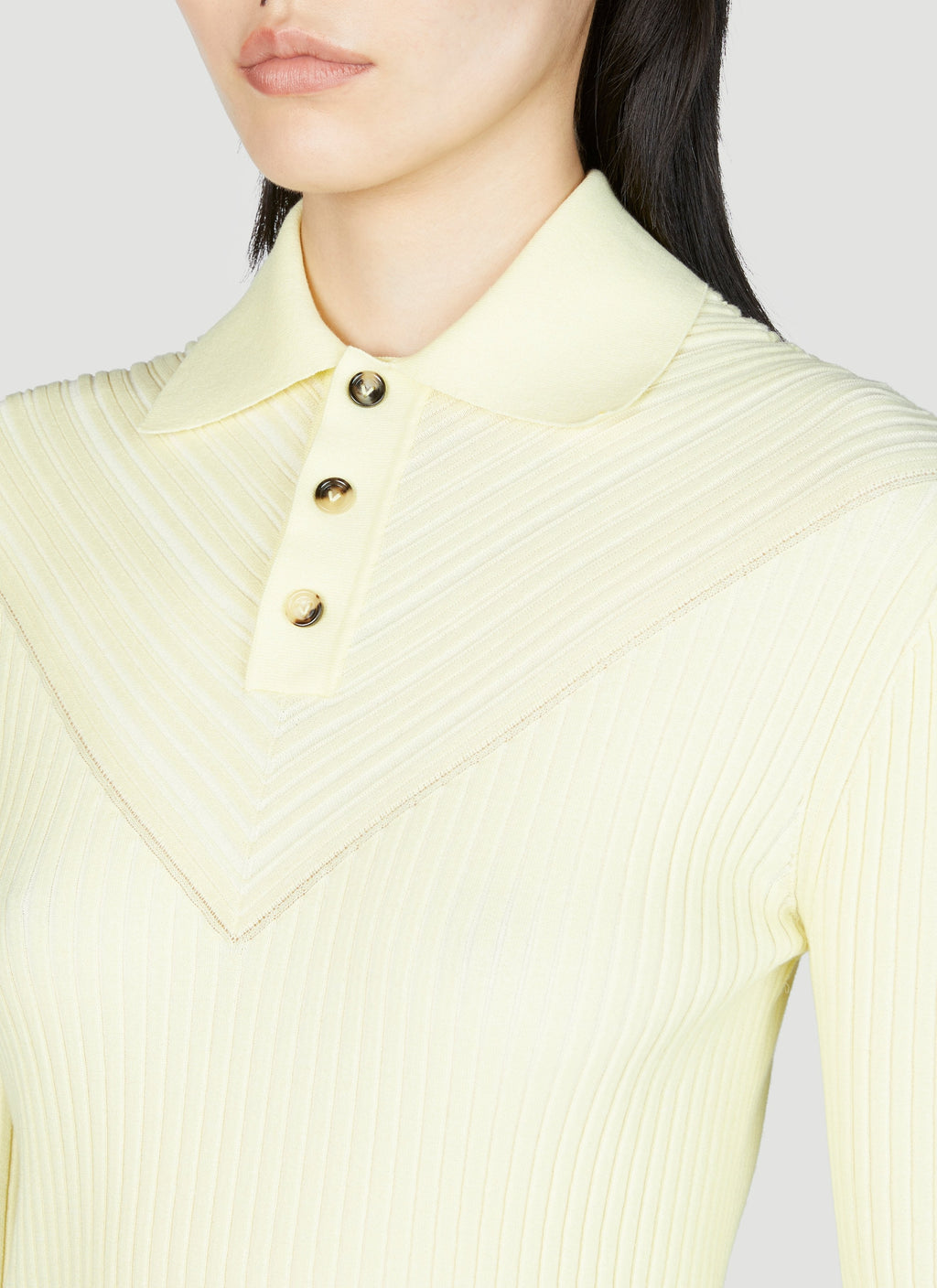 Bottega Veneta Women Long Sleeve Rib Top