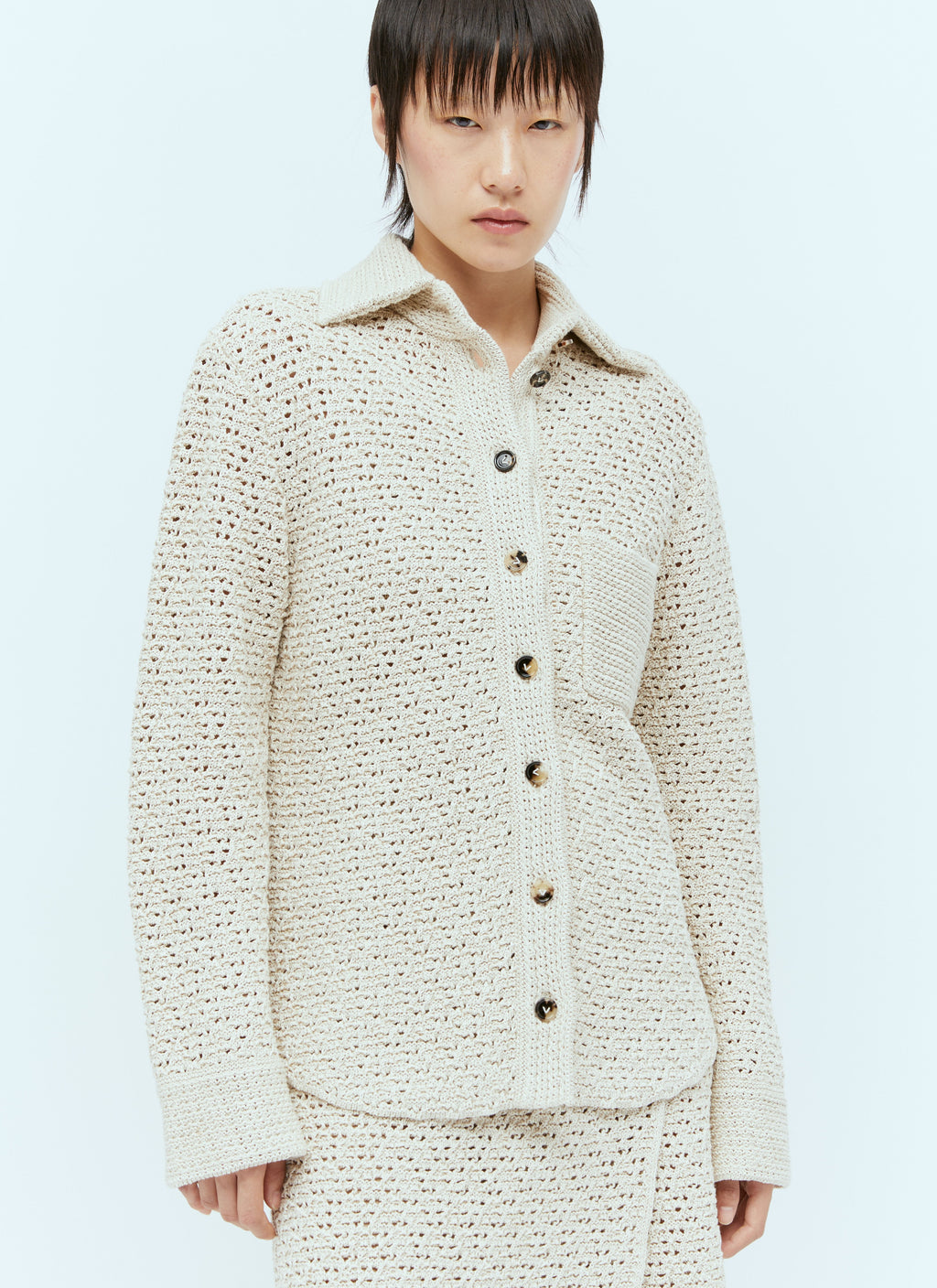 Bottega Veneta Women Textured Knit Shirt