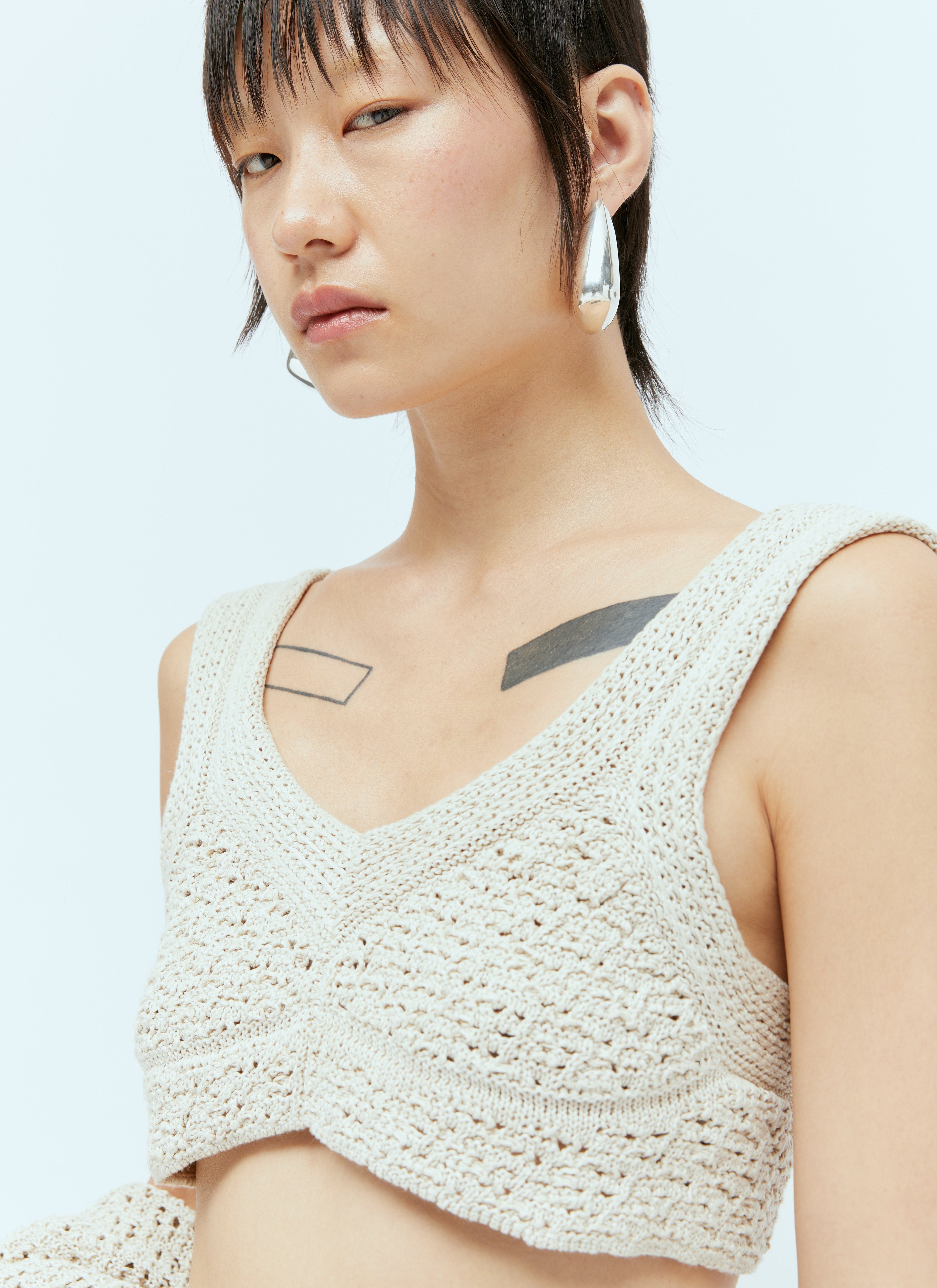 Bottega Veneta Women Textured Knit Crop Top