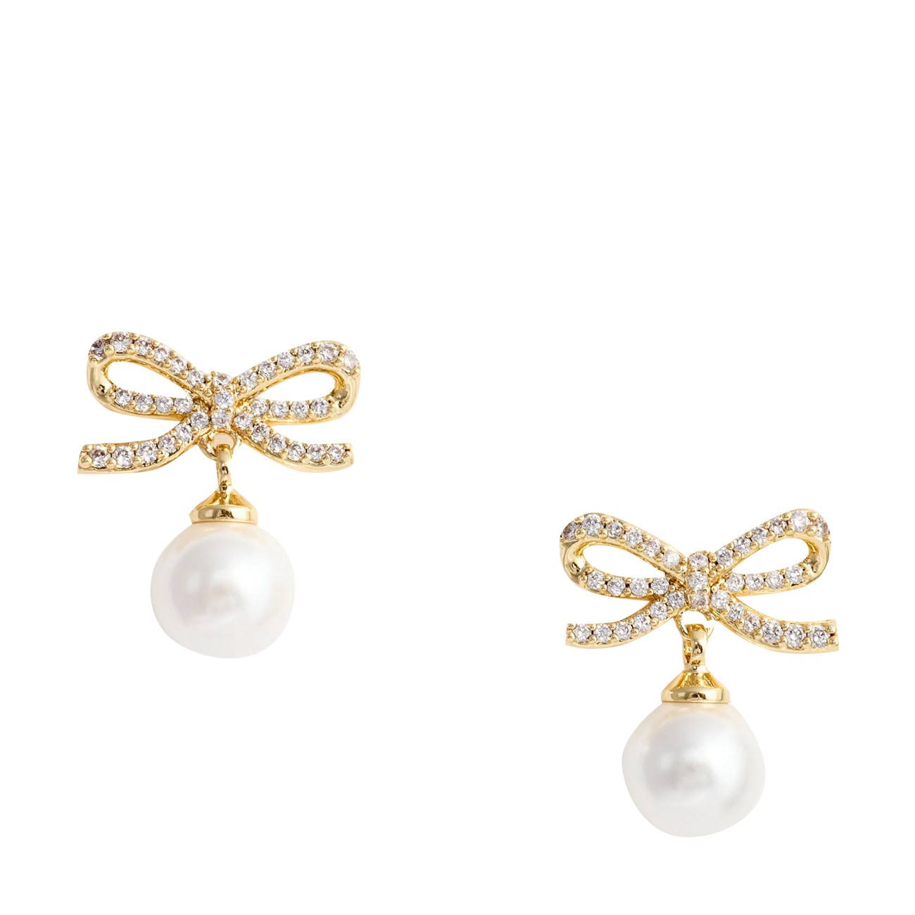 Self Portrait Women Bow Pearl Earrings