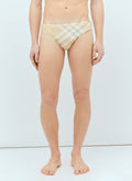Burberry Men Check Swim Briefs