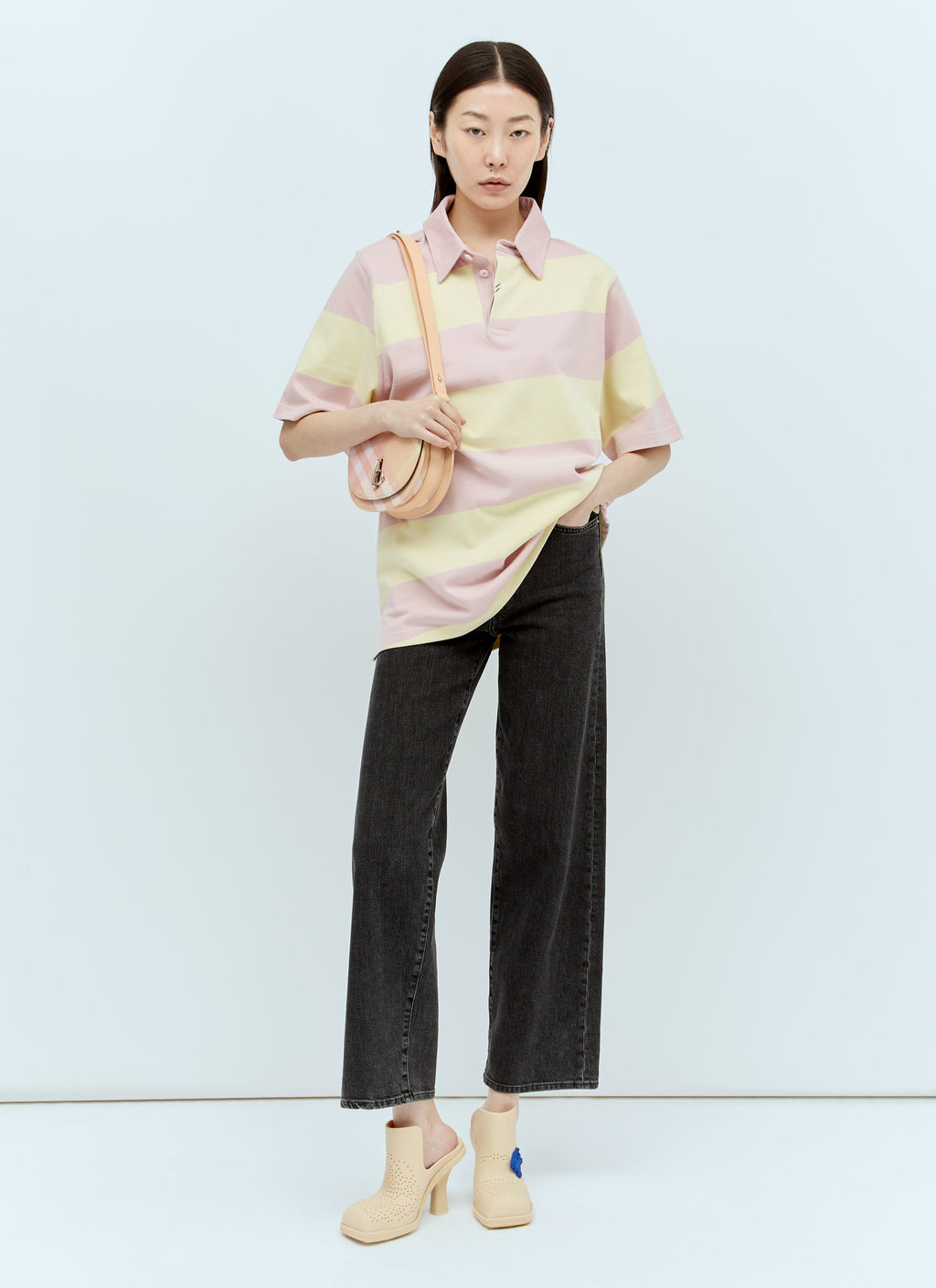 Burberry Women Striped Ekd Polo Shirt