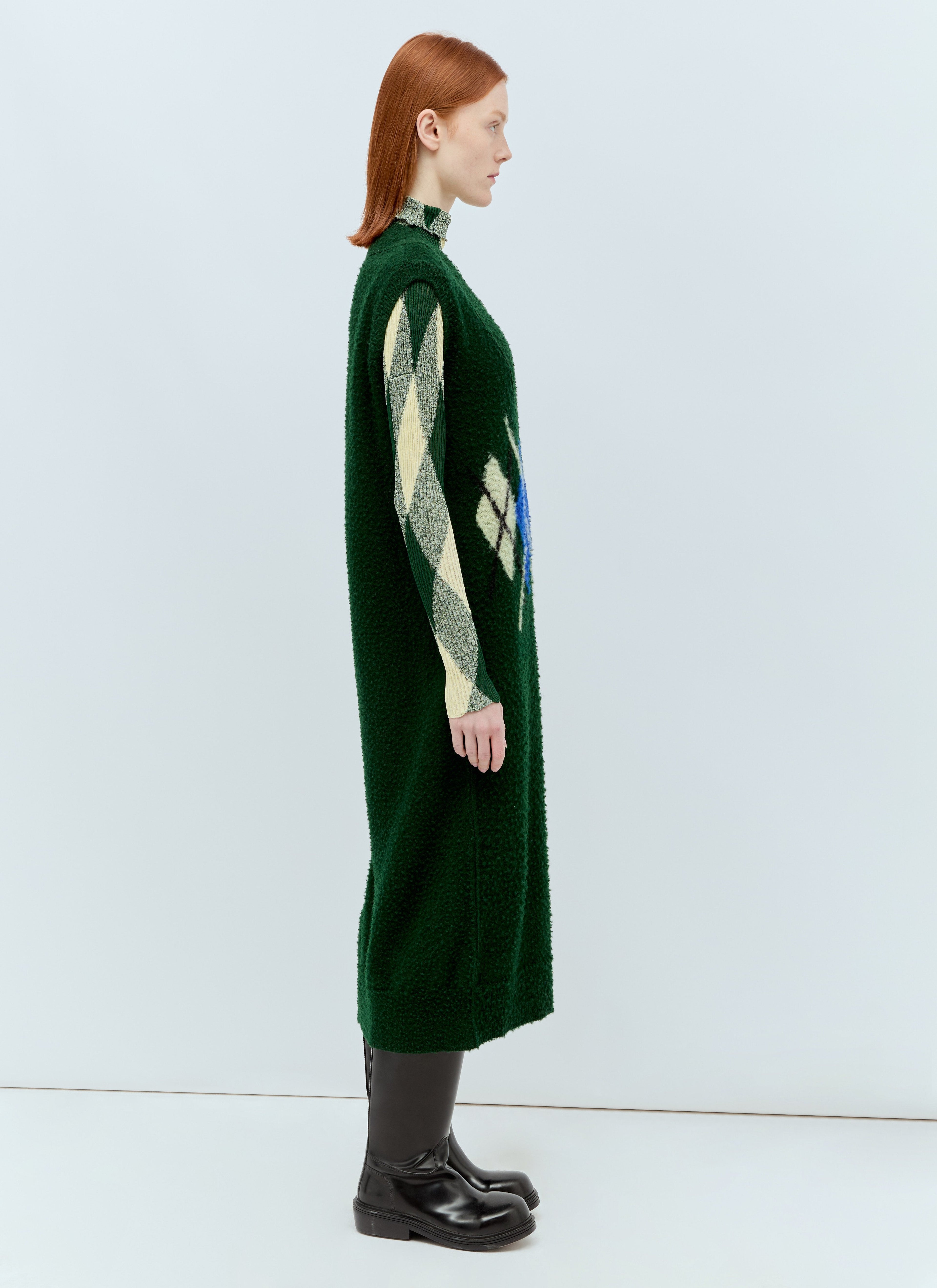 Burberry Women Argyle Wool Vest Dress