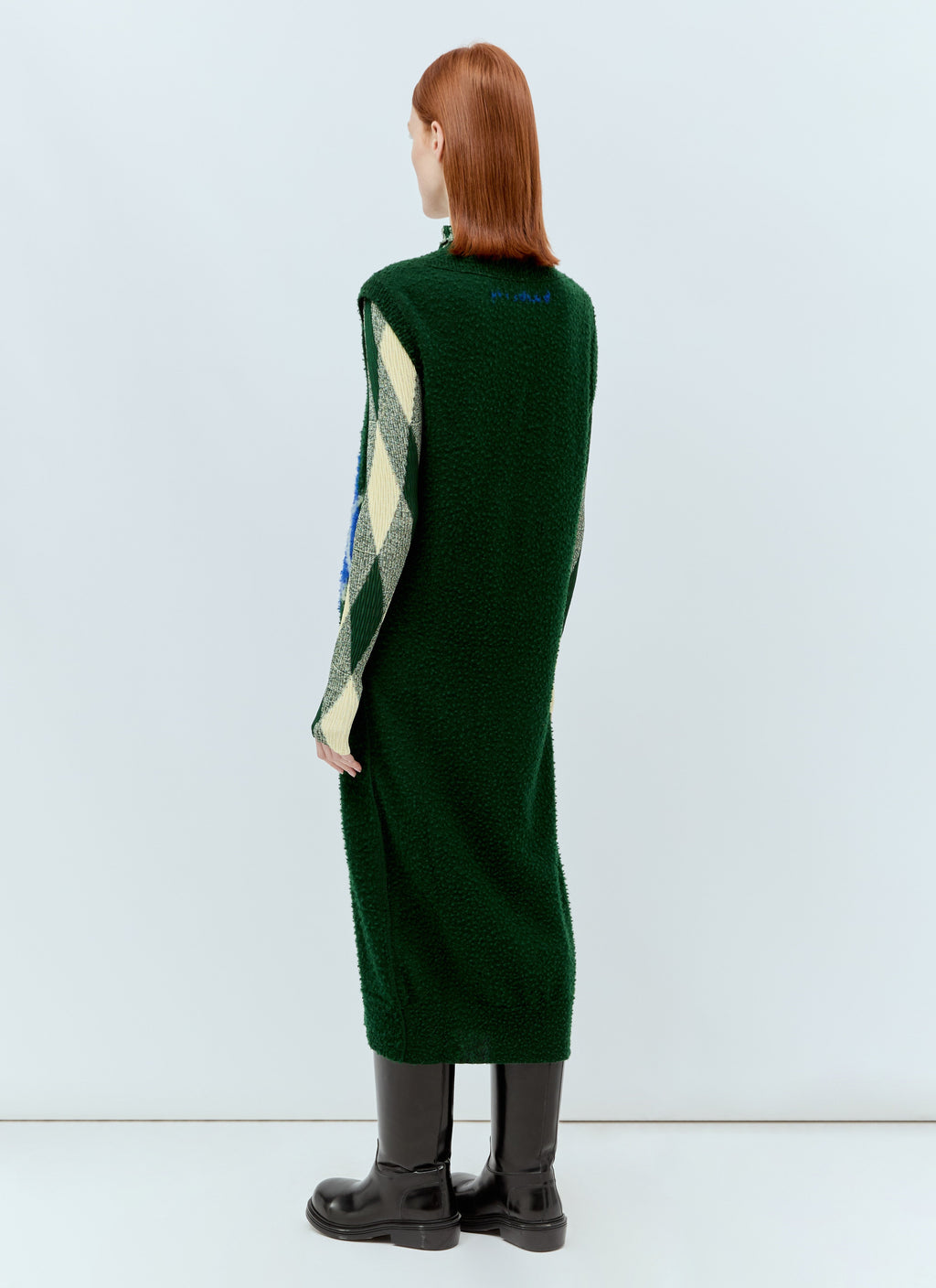 Burberry Women Argyle Wool Vest Dress