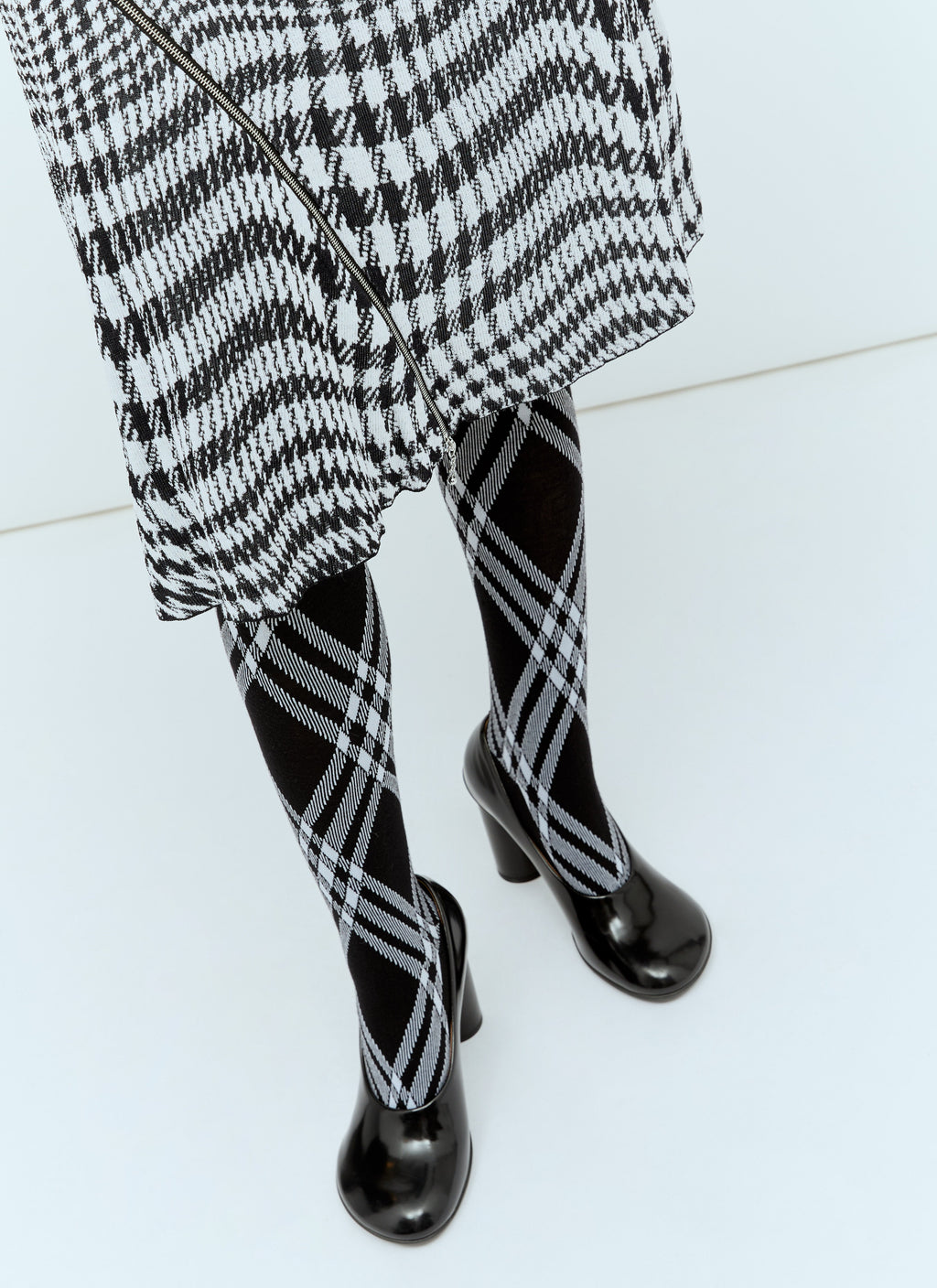 Burberry Women Warped Houdstooth Midi Dress
