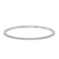 1Ct Diamond Flexible Oval Bangle Women's Bracelet 14k White Gold Lab Grown Size: 6.75