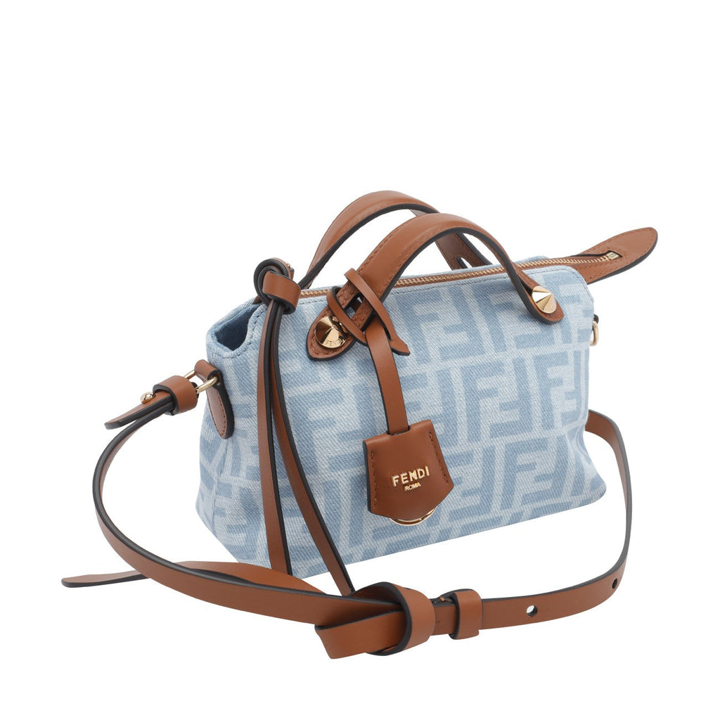 Fendi Women By The Way Soft Mini Denim Crossbody Bag