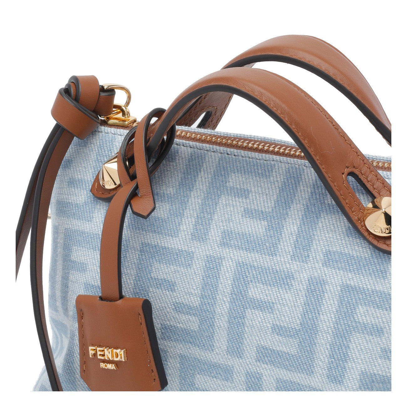 Fendi Women By The Way Soft Mini Denim Crossbody Bag