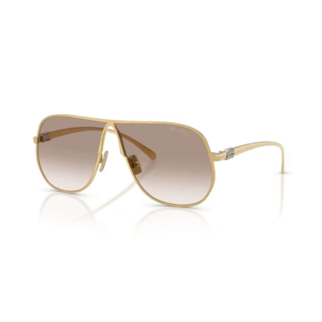 Aviator Sunglasses With Gold Metal Frame And Gradient Lenses