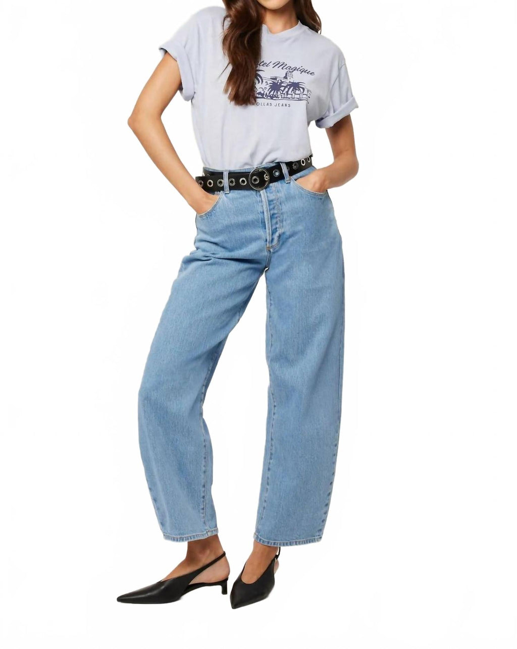 Gigi Barrel Jeans In Country Blue