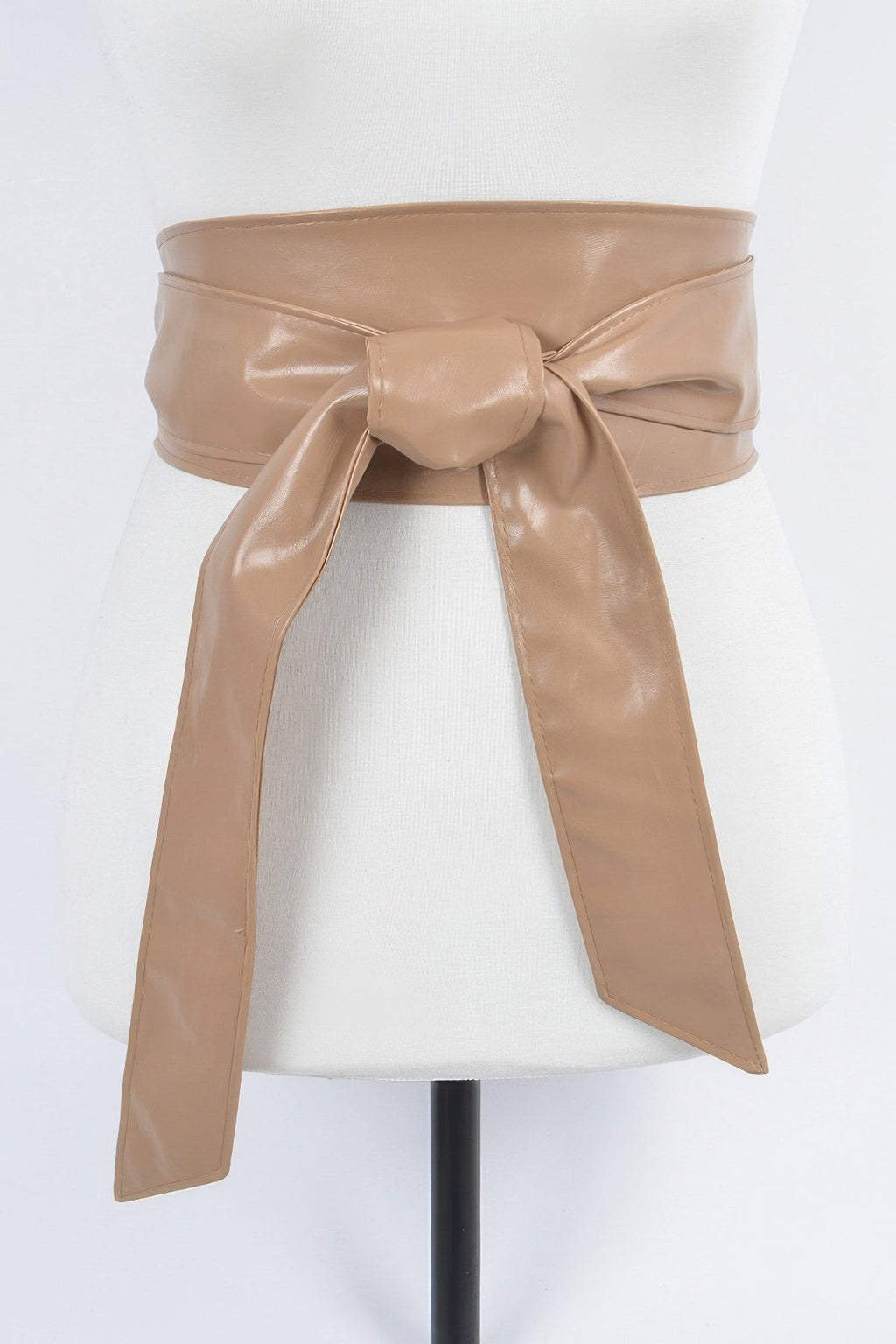 Faux Leather Tie Up Belt