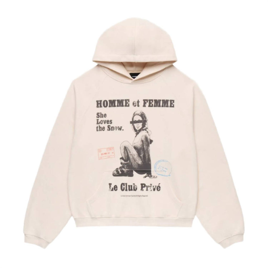 Men's Snow Bunny Hoodie In Cream