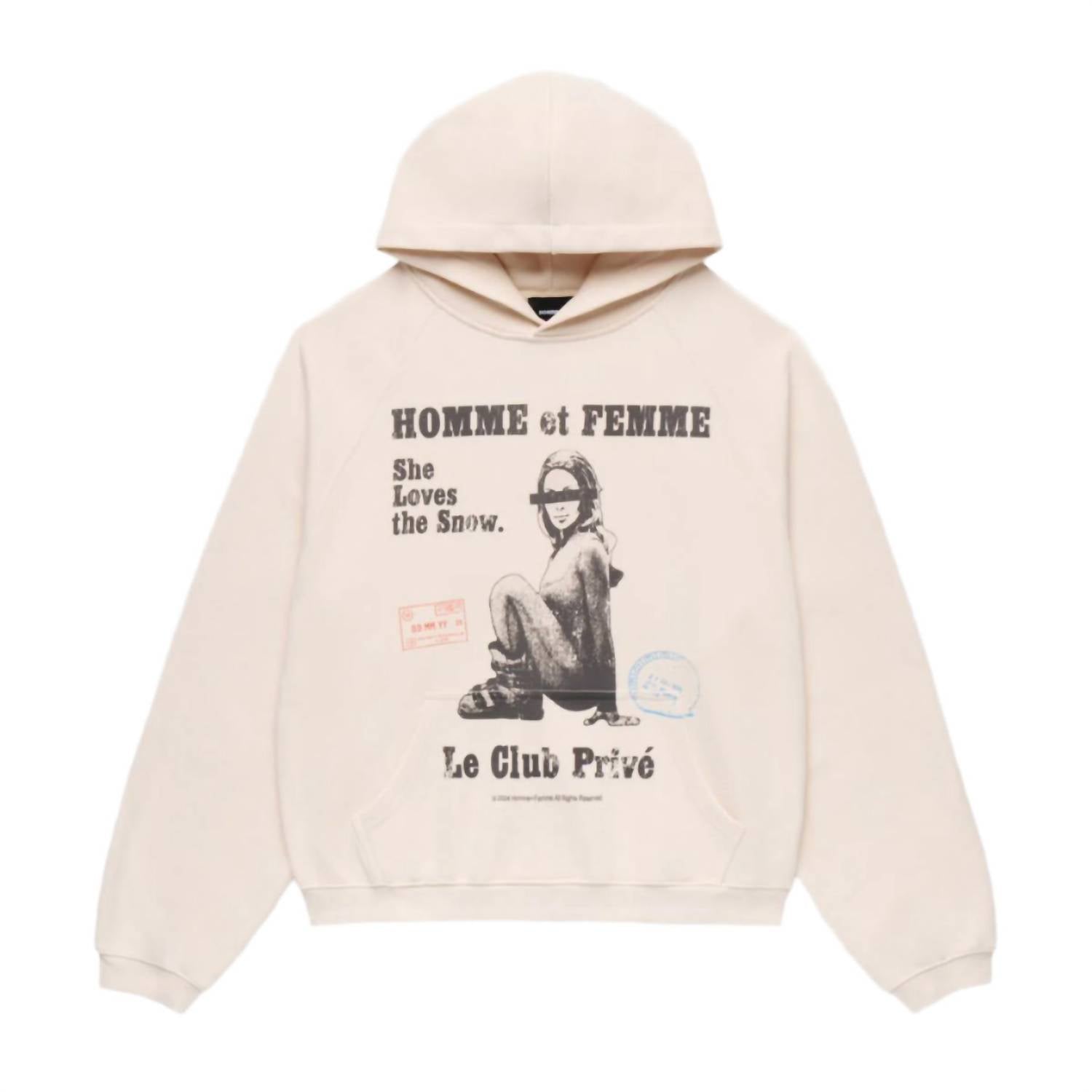 Men's Snow Bunny Hoodie In Cream