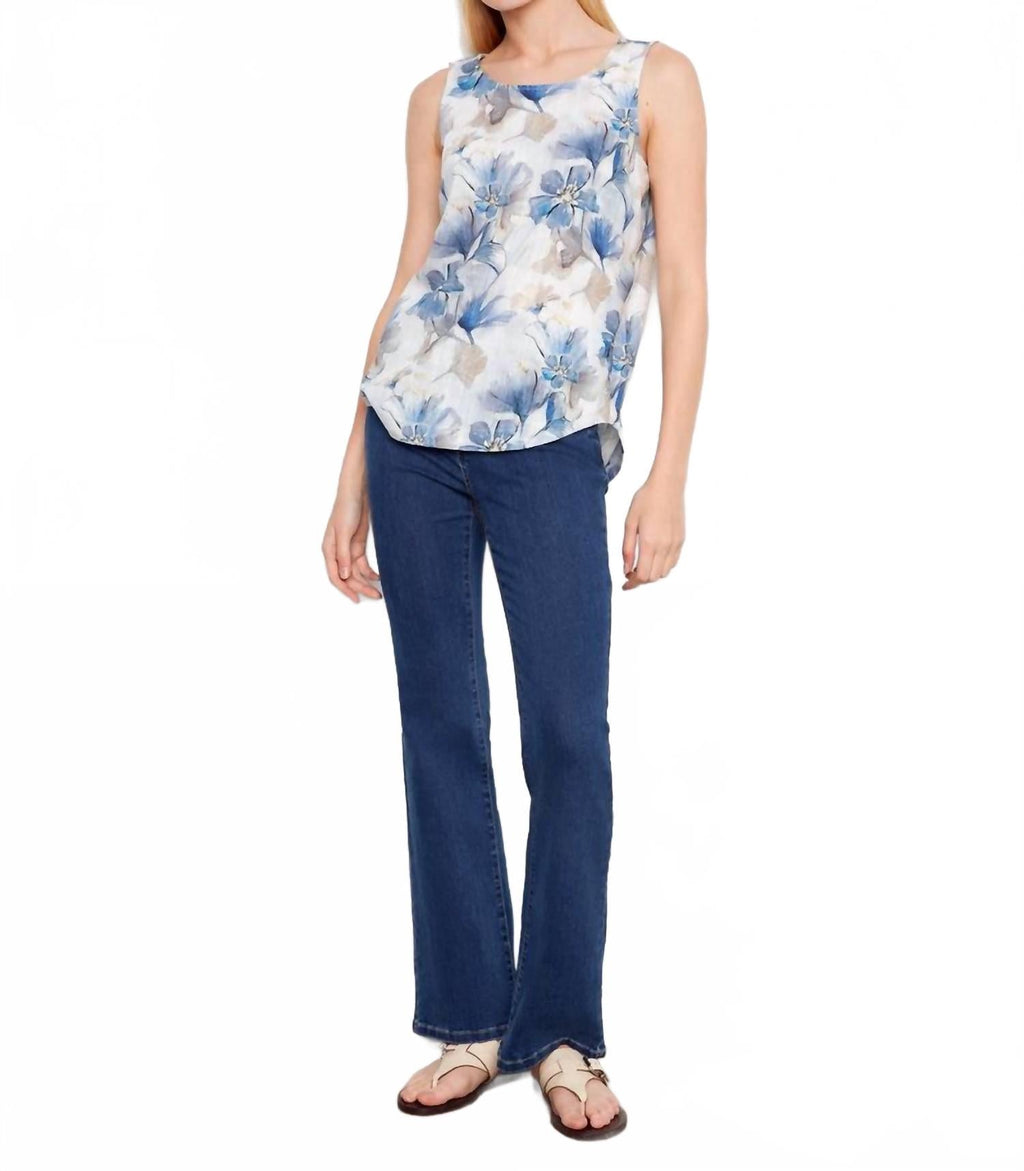 Sleeveless Linen Blouse In Serene