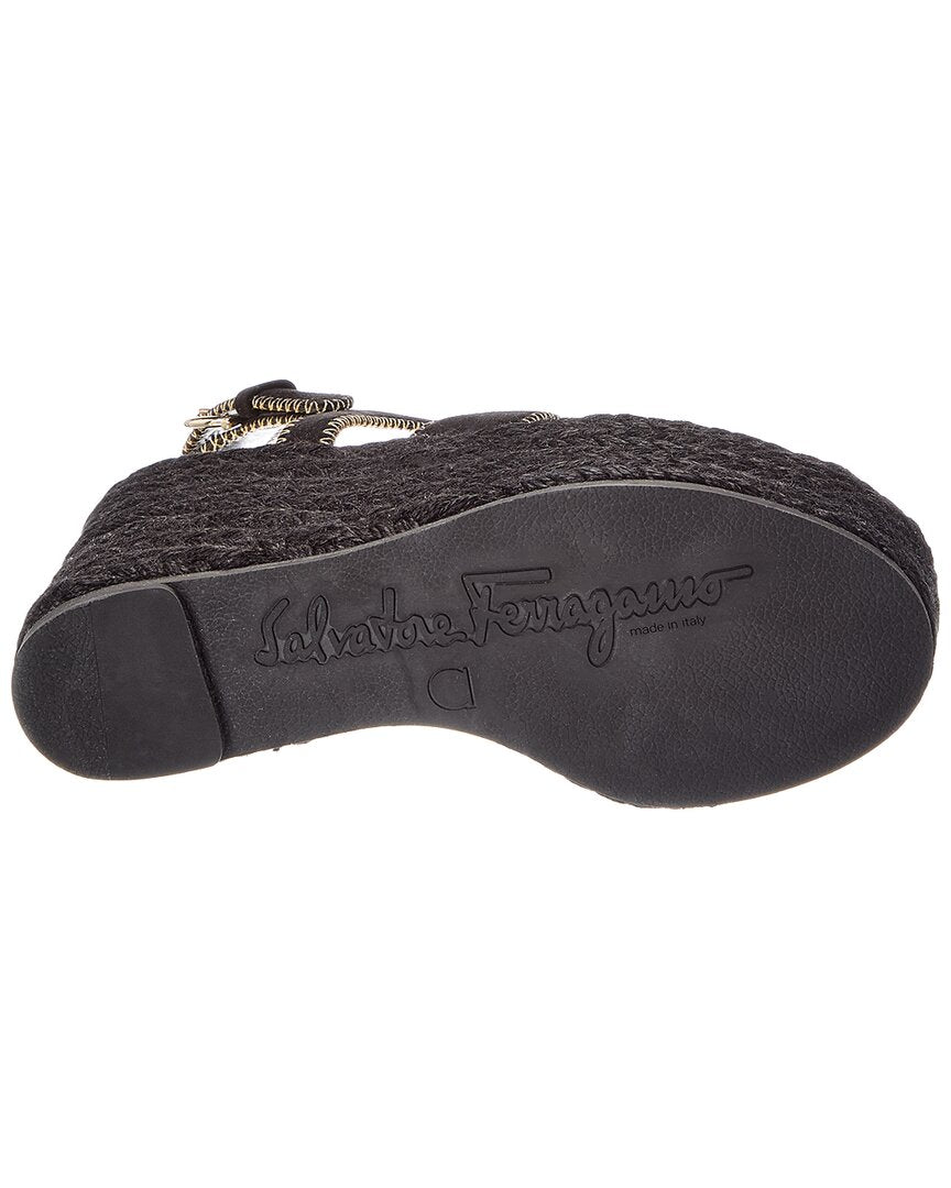 Ferragamo Renee Suede Wedge Sandal