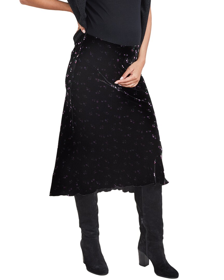 HATCH Maternity The Stella Silk-Blend Slip Skirt
