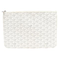Goyard White Goyardine Canvas Senat Mm Clutch