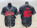 Men's San Francisco 49ers Jerry Rice #80 Grey Camouflage Player jersey Joint Edition