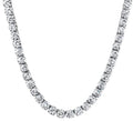 54Ct TW Diamond Tennis Necklace 14k White Gold 16.5" Lab Grown