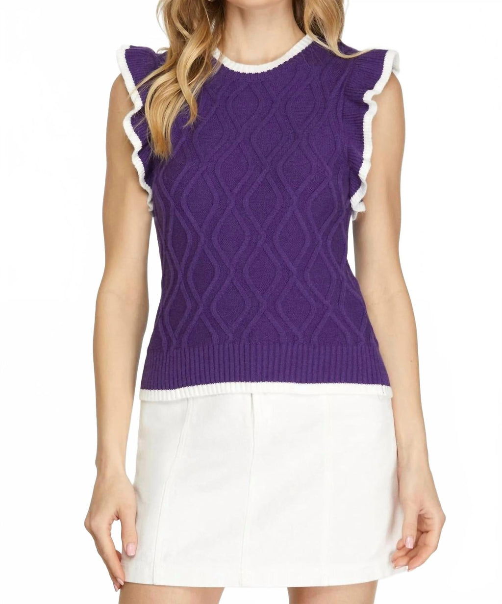 Game Day Top In Purple