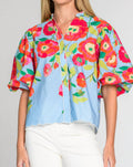 Poppy Patch Edie Top In Multi