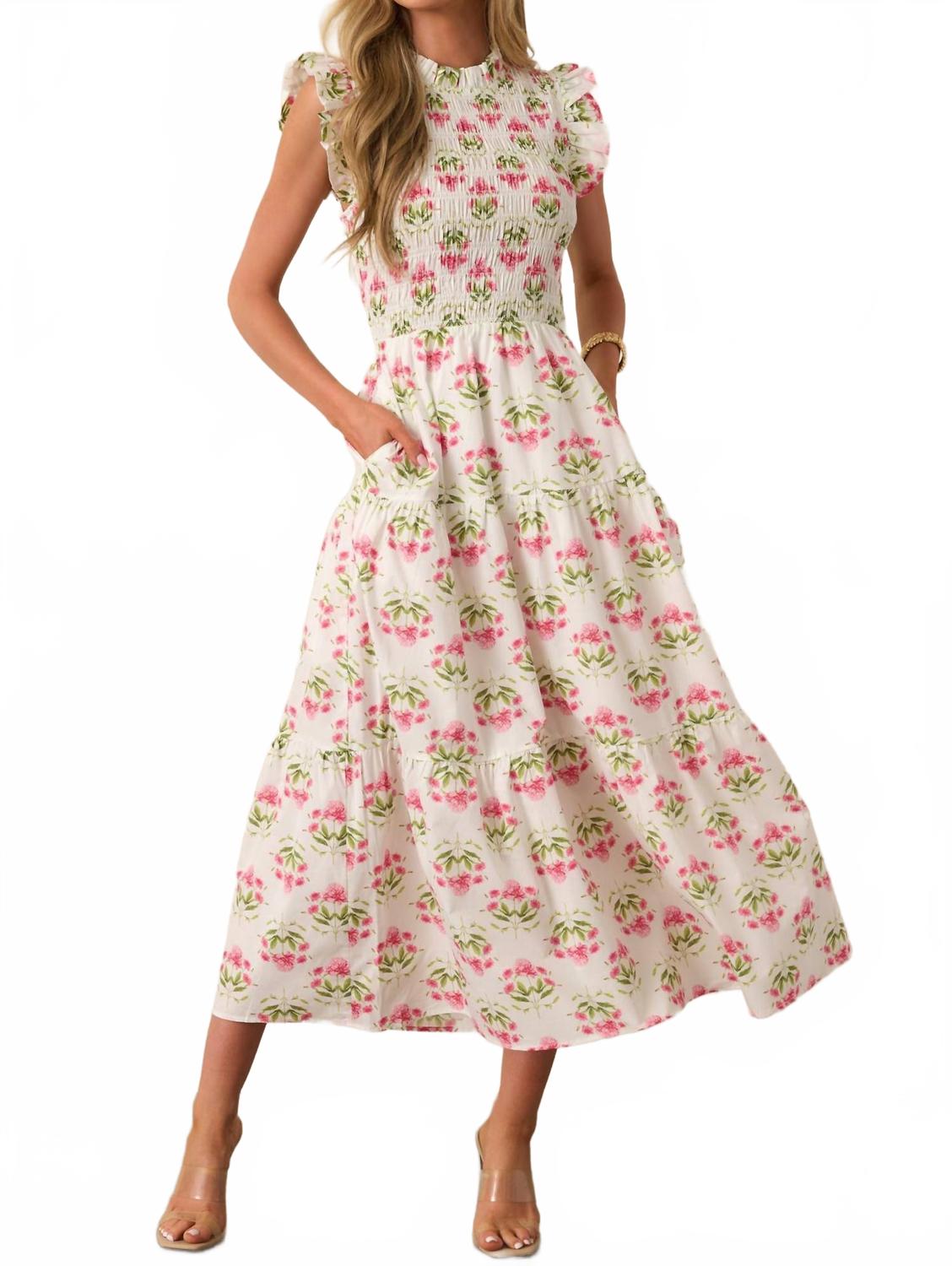 Alice Midi Dress In Cream
