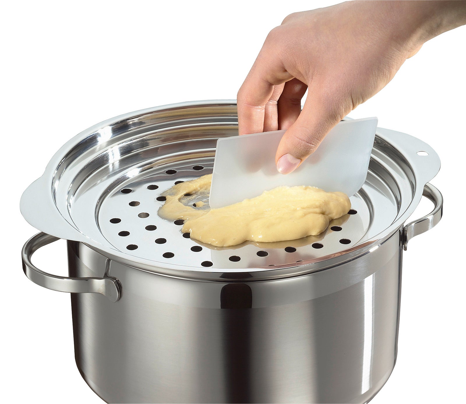 Küchenprofi Spaetzle Lid and Scraper, Stainless-Steel, 12-Inch