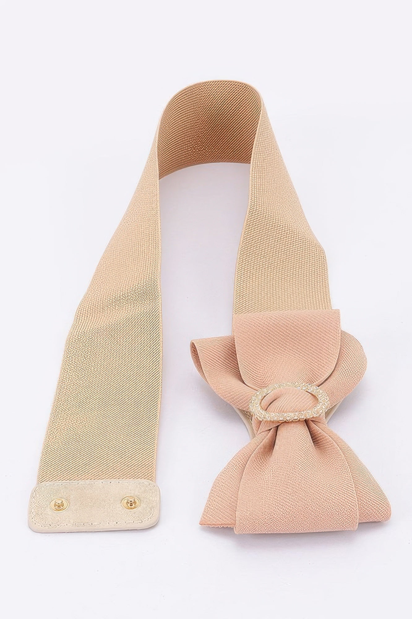 Rhinestone Bow Buckle Stretch Belt