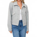 Katrina Herringbone Jacket In Grey