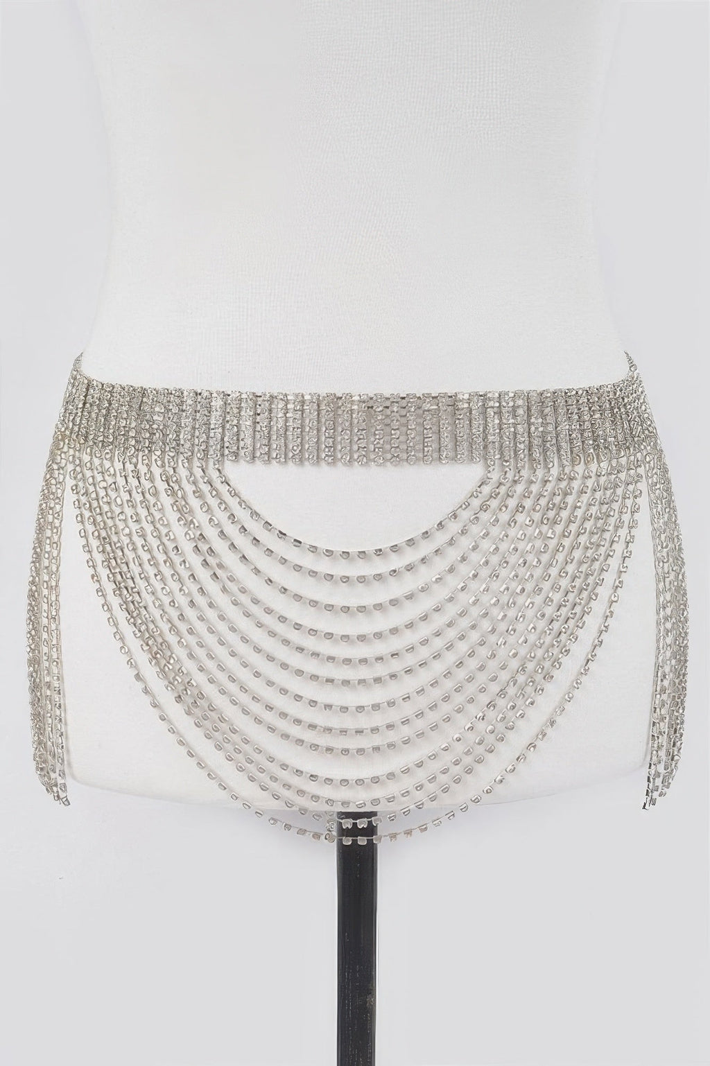 Rhinestone Multi Layered Drop Belt
