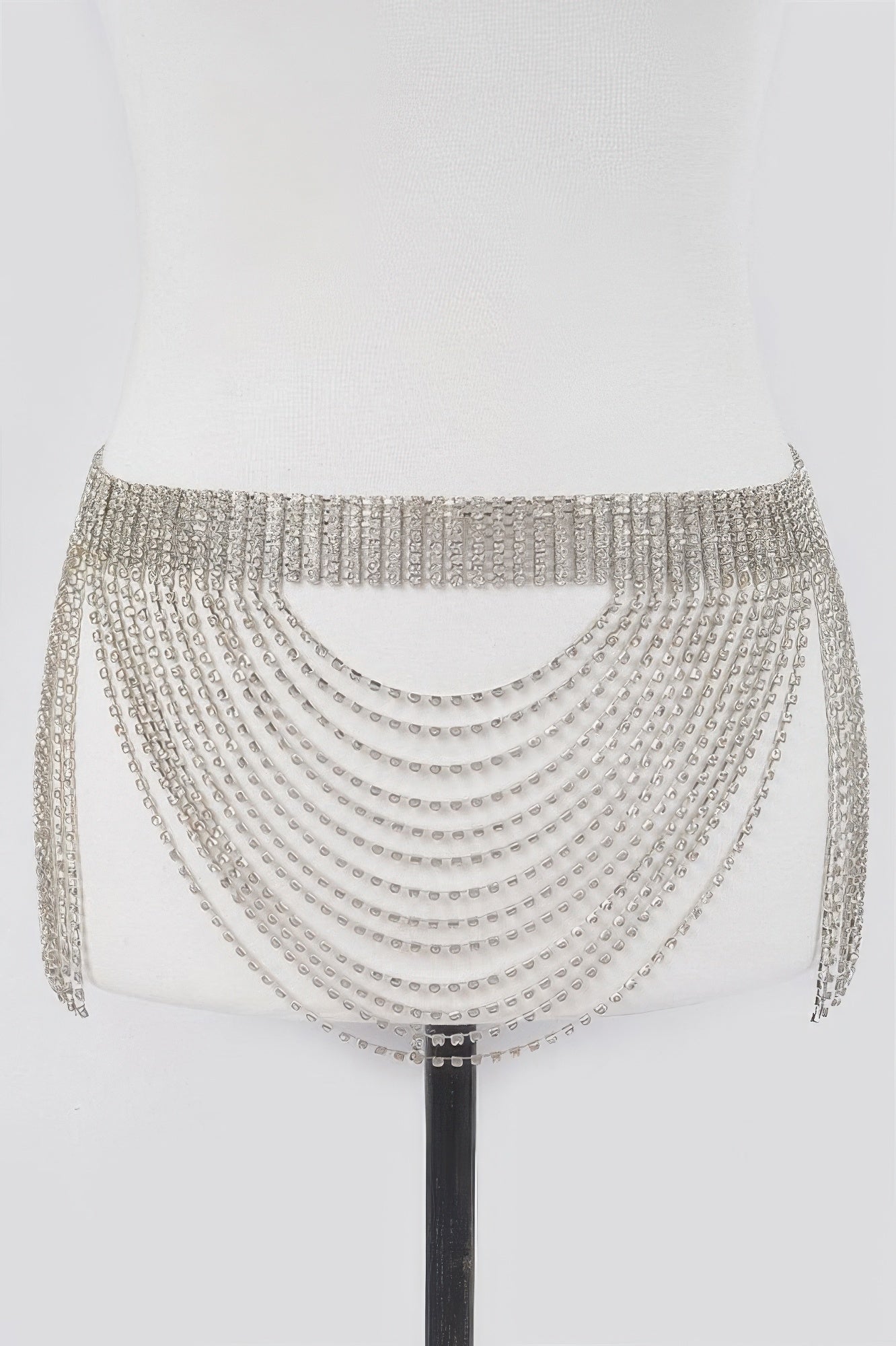 Rhinestone Multi Layered Drop Belt