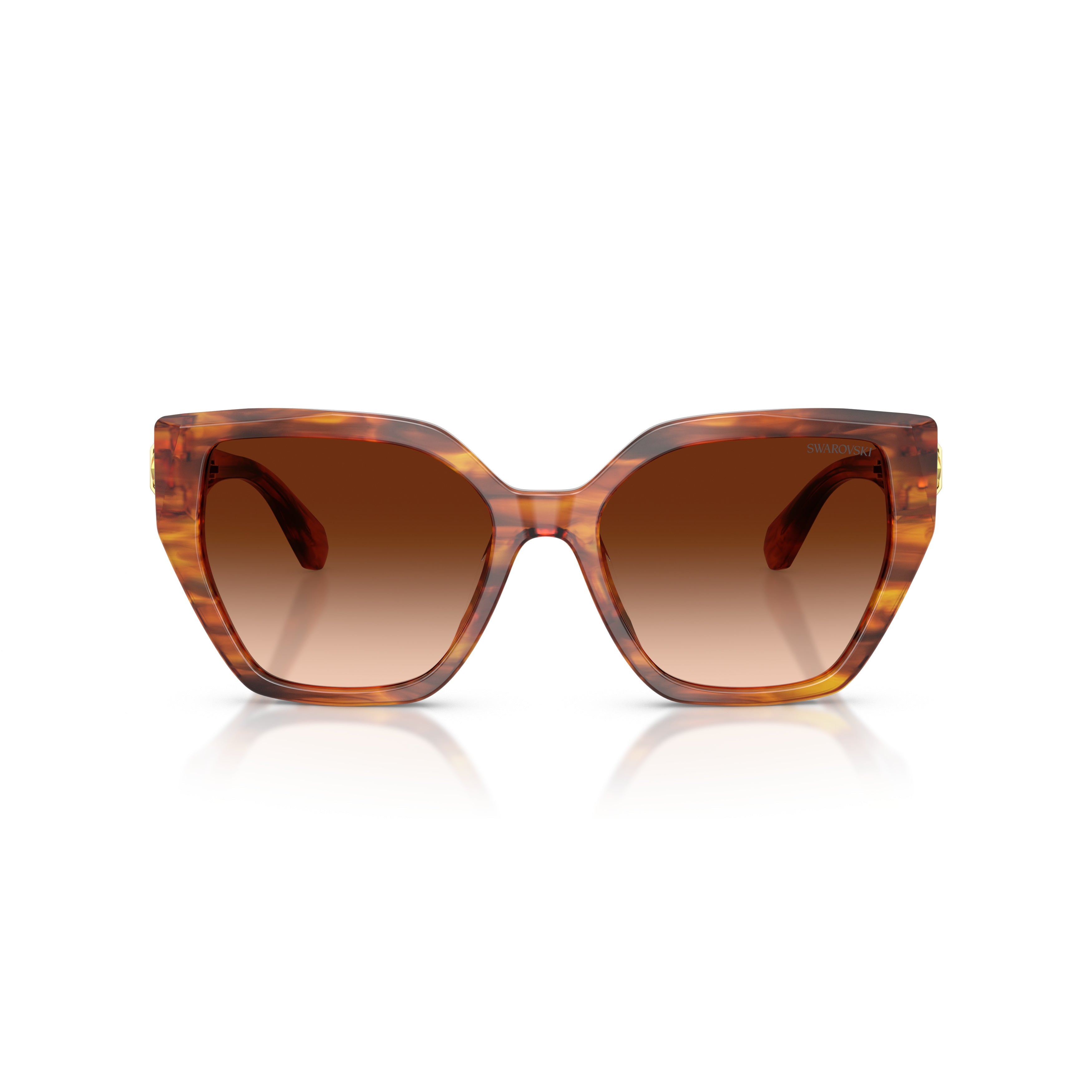 0Sk6044U Oversized Geometric Sunglasses with Tortoiseshell Acetate