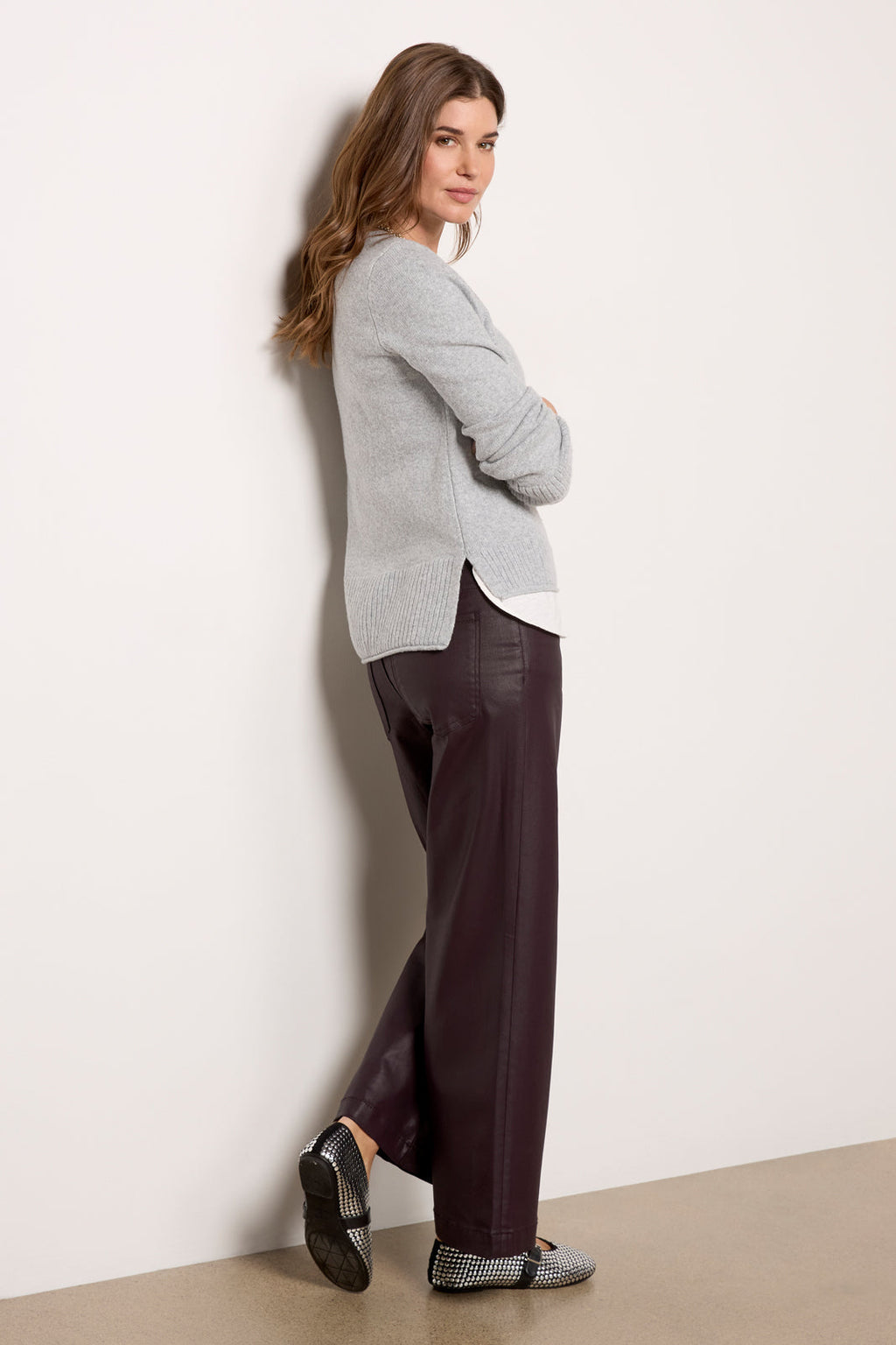 Women's Meg Coated Wide Leg Pants