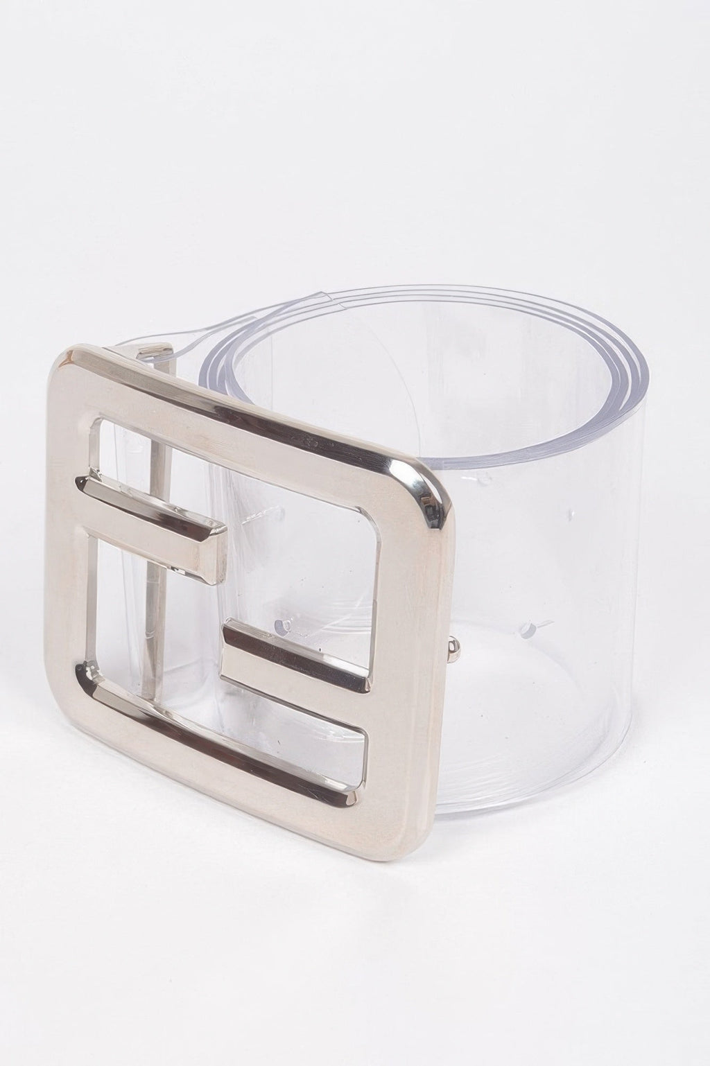 Metal Buckle Clear Belt