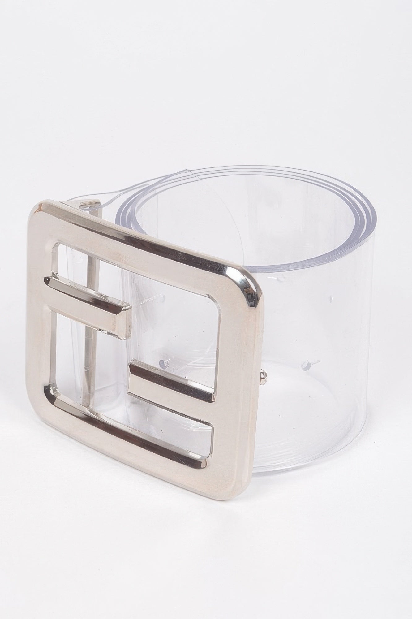 Metal Buckle Clear Belt
