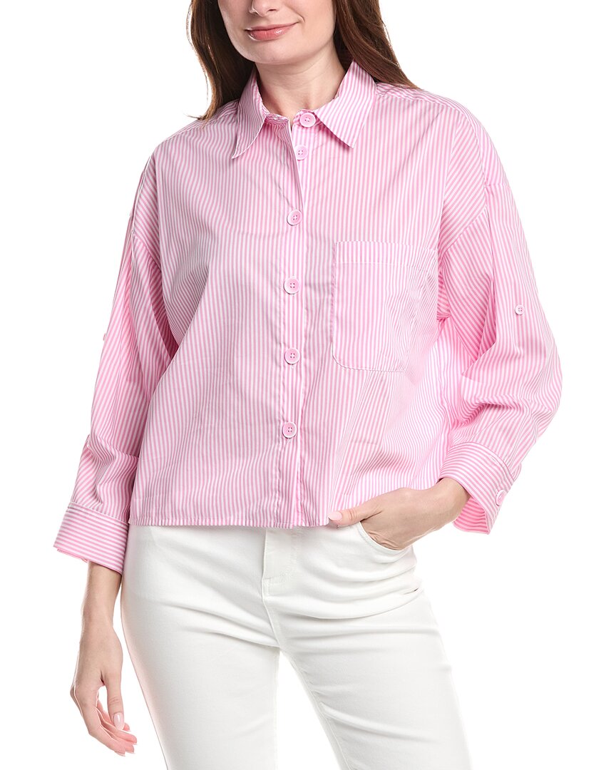 Renuar Woven Button Front Blouse