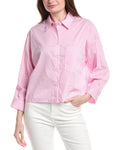 Renuar Woven Button Front Blouse
