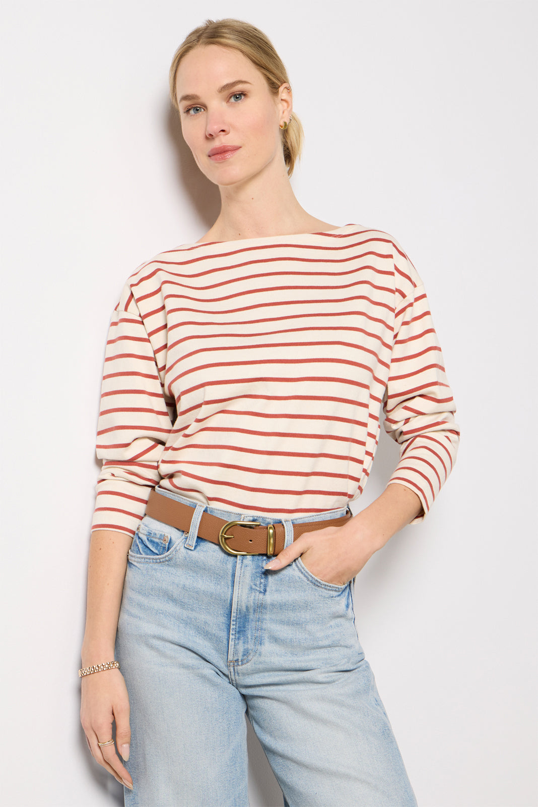 Women's Sport Jersey Boatneck Top