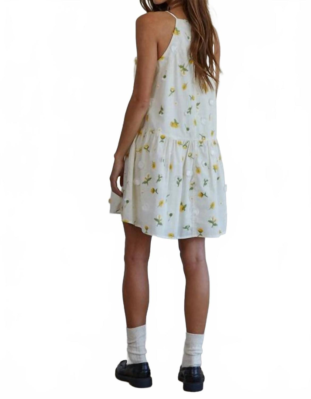 Daisy Summer Dress In Cream Multi